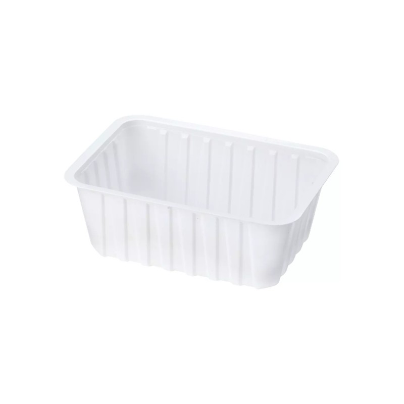 Barquettes thermoscellables blanches 500 ml (100 pcs)