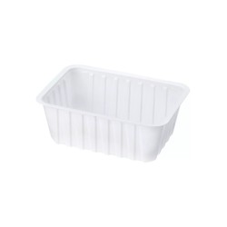 Barquettes thermoscellables blanches 1000 ml (100 pcs)